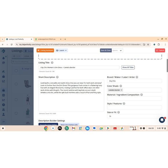 City Chic Womens Erin Dress - Camelia Border Size 16 Keyhole Short Sleeve Floral - Picture 5 of 5